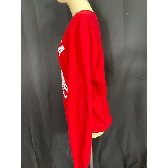 Funny Red Christmas Santa Sweatshirt, Gansta Wrapper, Festive Holiday Attire - Picture 3 of 6